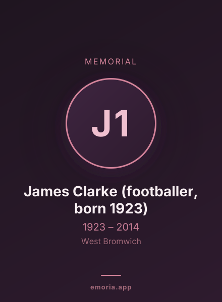 Memorial portrait of James Clarke (footballer, born 1923)