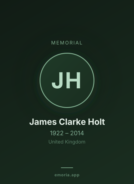 Memorial portrait of James Clarke Holt