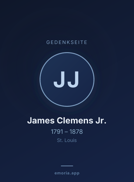 Gedenkportrait von James Clemens Jr.