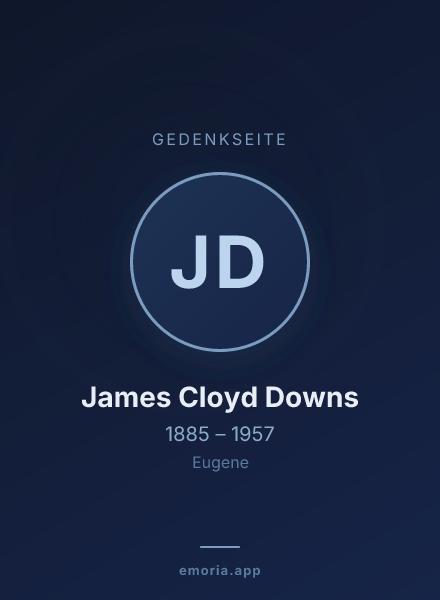 Gedenkportrait von James Cloyd Downs