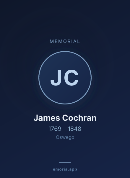 Memorial portrait of James Cochran