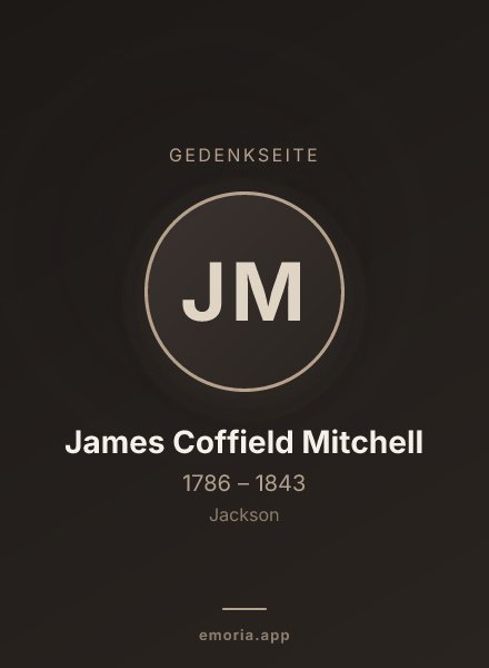 Gedenkportrait von James Coffield Mitchell