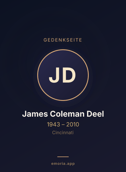 Gedenkportrait von James Coleman Deel