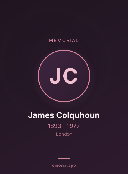 Memorial portrait of James Colquhoun