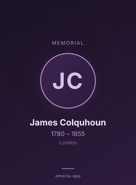Memorial portrait of James Colquhoun