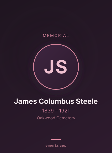 Memorial portrait of James Columbus Steele