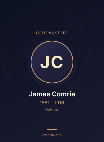 Gedenkportrait von James Comrie
