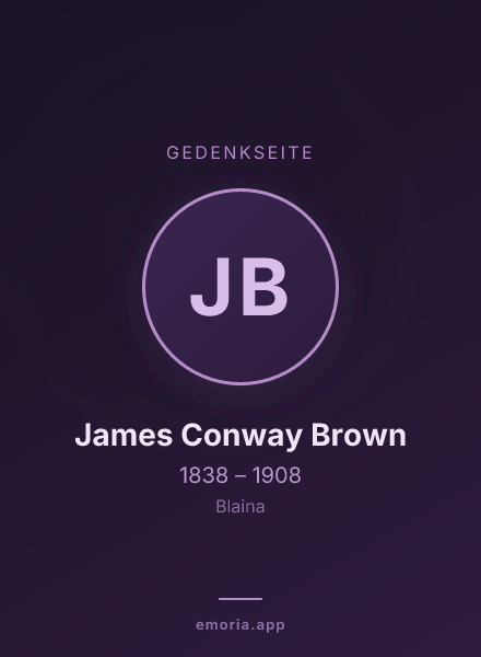Gedenkportrait von James Conway Brown