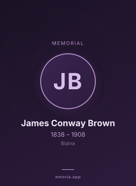 Memorial portrait of James Conway Brown