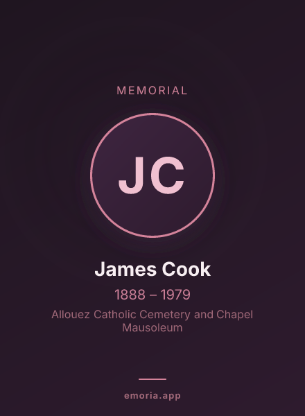 Memorial portrait of James Cook