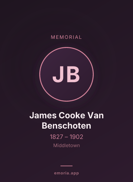 Memorial portrait of James Cooke Van Benschoten