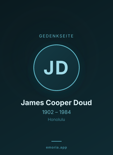 Gedenkportrait von James Cooper Doud