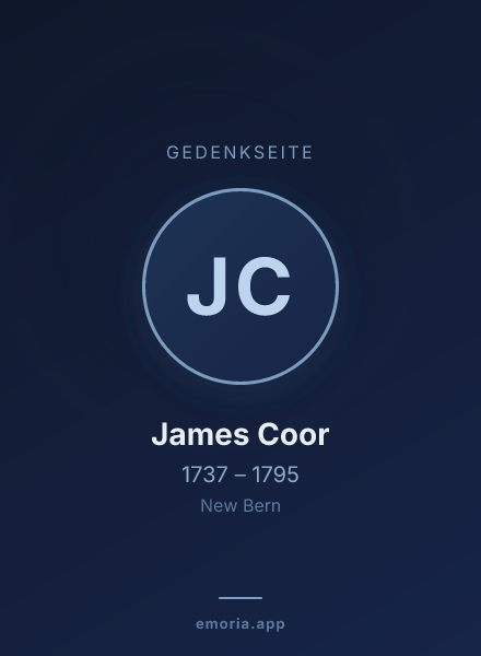 Gedenkportrait von James Coor