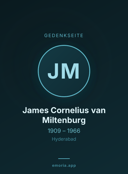Gedenkportrait von James Cornelius van Miltenburg