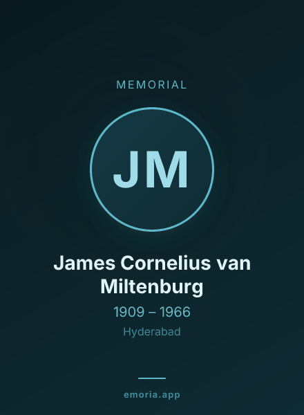 Memorial portrait of James Cornelius van Miltenburg