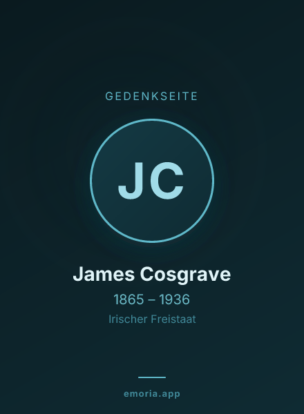 Gedenkportrait von James Cosgrave