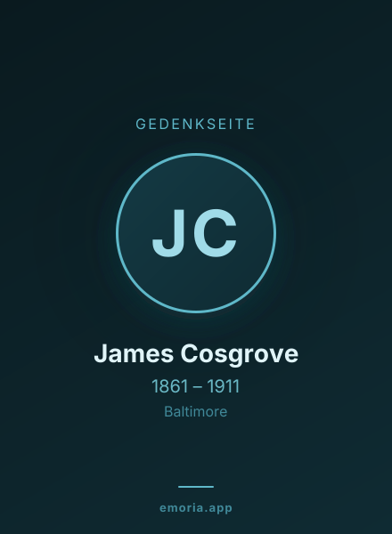 Gedenkportrait von James Cosgrove