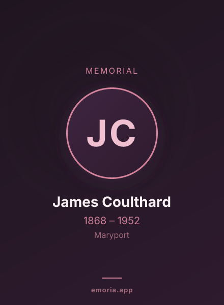 Memorial portrait of James Coulthard