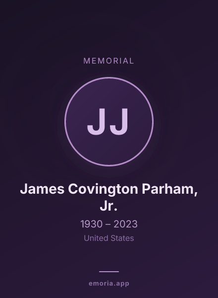 Memorial portrait of James Covington Parham, Jr.