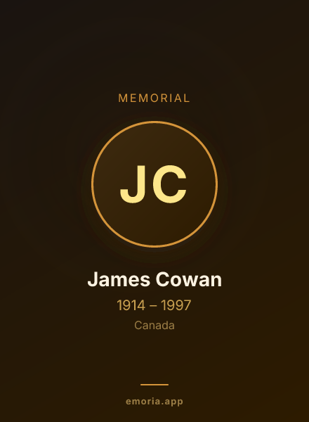Memorial portrait of James Cowan
