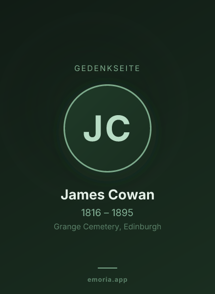 Gedenkportrait von James Cowan