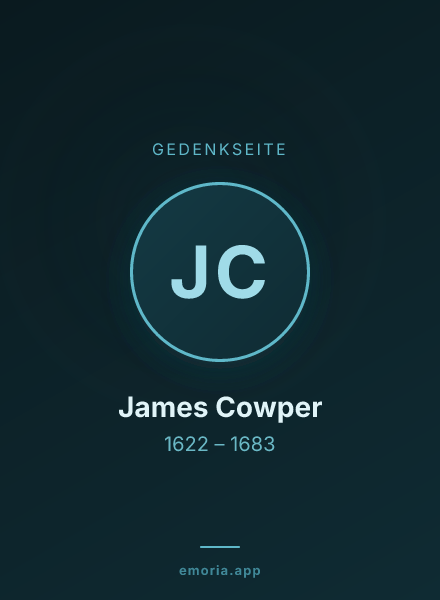 Gedenkportrait von James Cowper