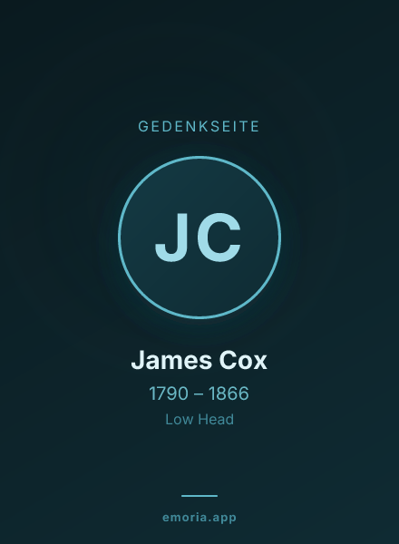 Gedenkportrait von James Cox