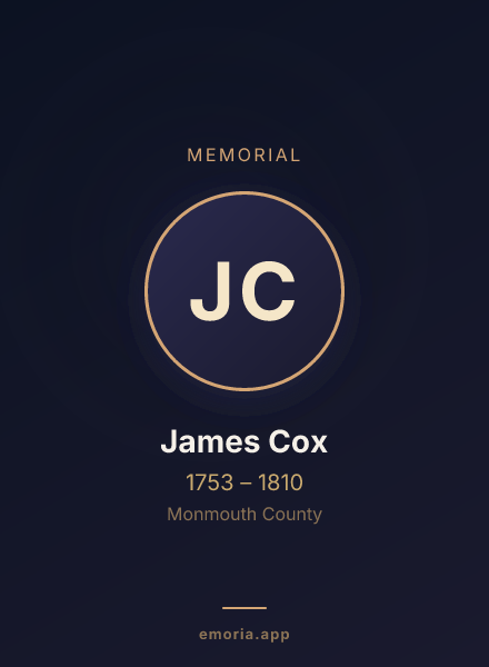 Memorial portrait of James Cox