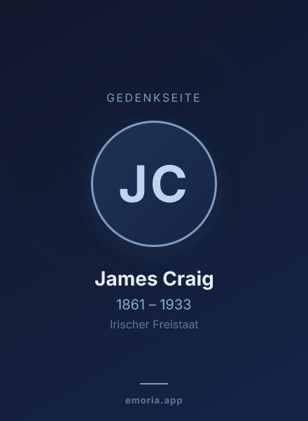 Gedenkportrait von James Craig