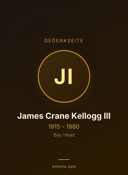 Gedenkportrait von James Crane Kellogg III