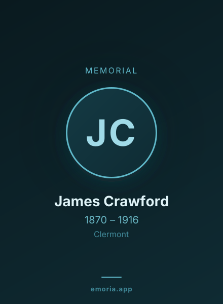 Memorial portrait of James Crawford