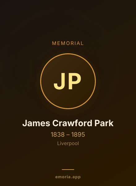 Memorial portrait of James Crawford Park