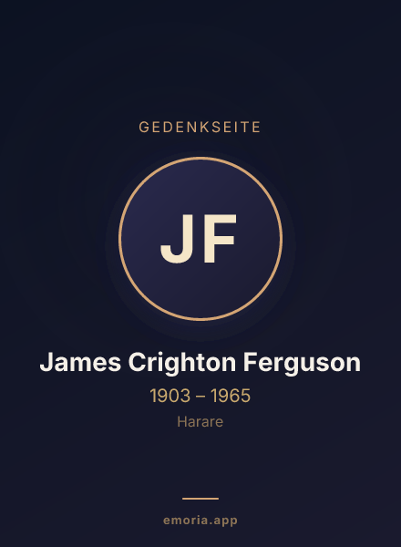 Gedenkportrait von James Crighton Ferguson