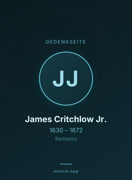 Gedenkportrait von James Critchlow Jr.