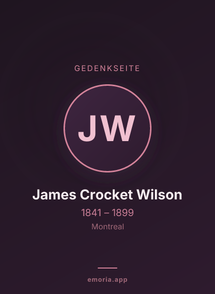 Gedenkportrait von James Crocket Wilson
