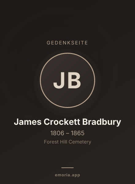 Gedenkportrait von James Crockett Bradbury