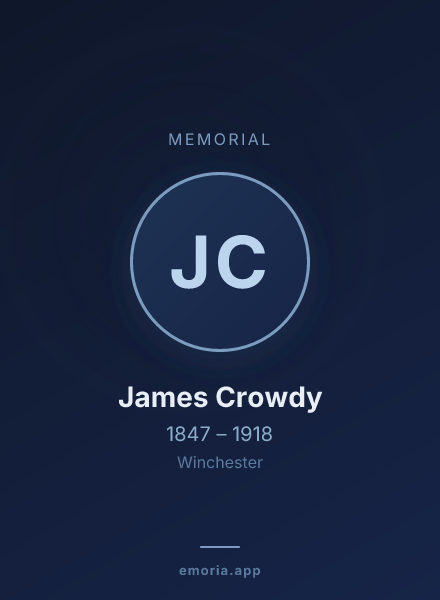 Memorial portrait of James Crowdy