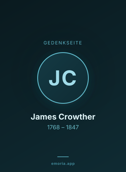 Gedenkportrait von James Crowther