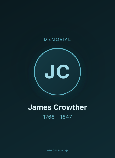 Memorial portrait of James Crowther