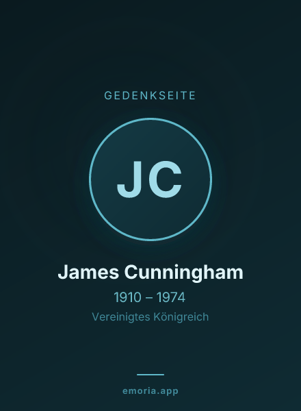 Gedenkportrait von James Cunningham
