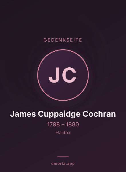 Gedenkportrait von James Cuppaidge Cochran