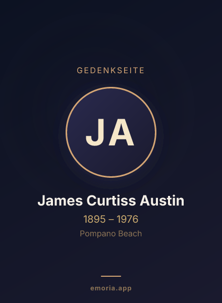 Gedenkportrait von James Curtiss Austin