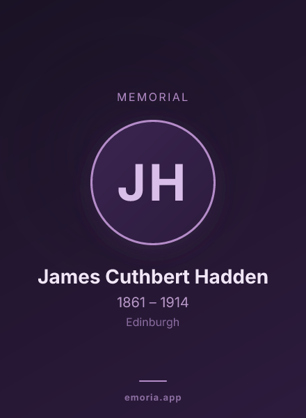 Memorial portrait of James Cuthbert Hadden