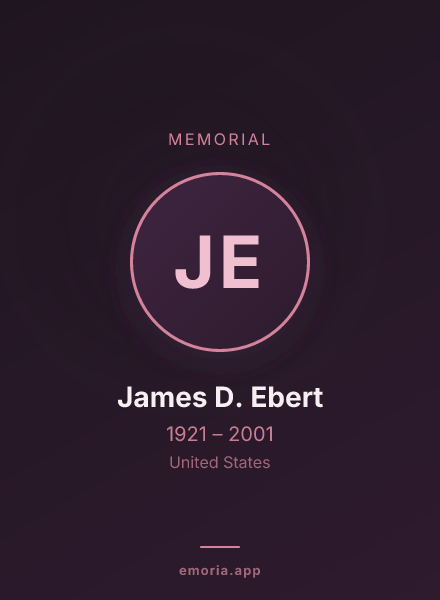 Memorial portrait of James D. Ebert