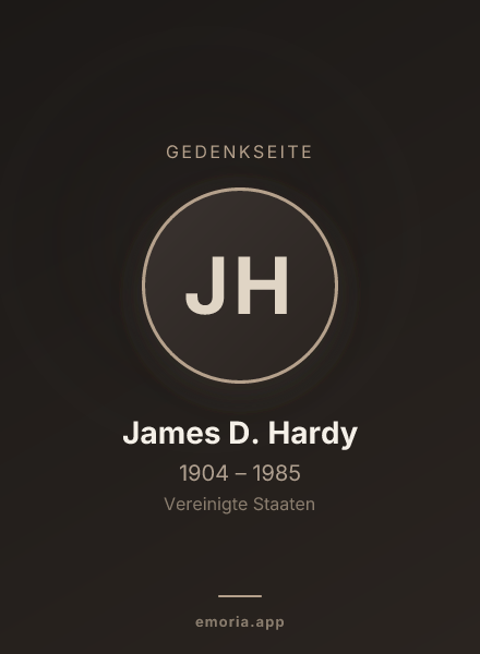 Gedenkportrait von James D. Hardy