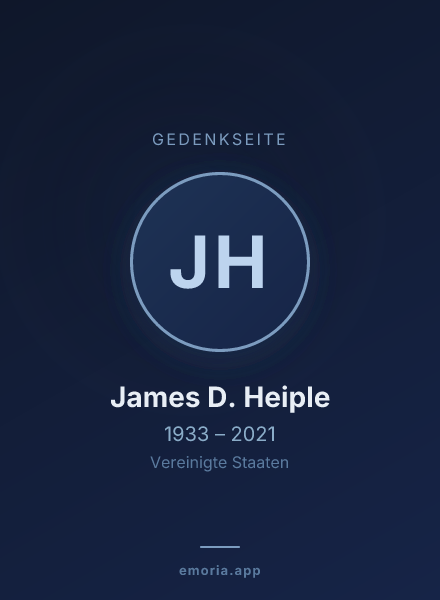 Gedenkportrait von James D. Heiple