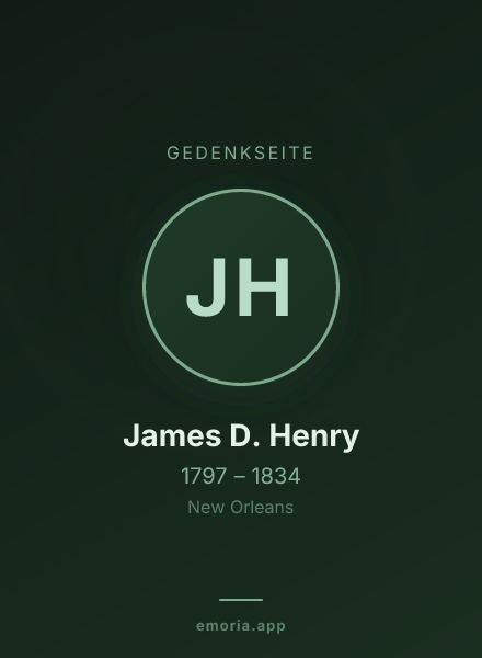 Gedenkportrait von James D. Henry