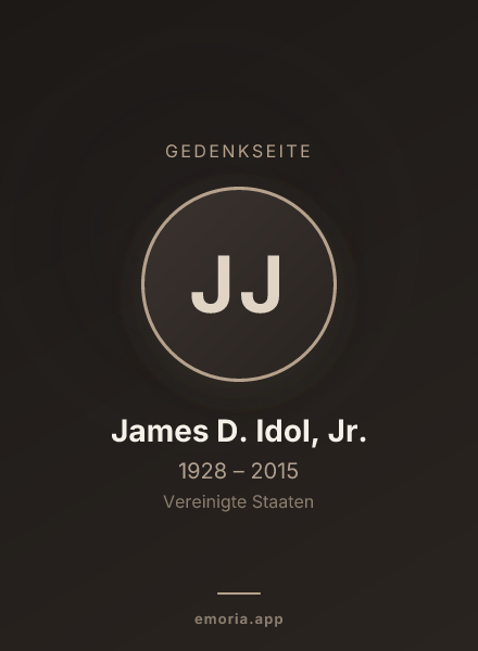 Gedenkportrait von James D. Idol, Jr.