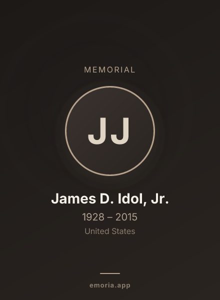 Memorial portrait of James D. Idol, Jr.