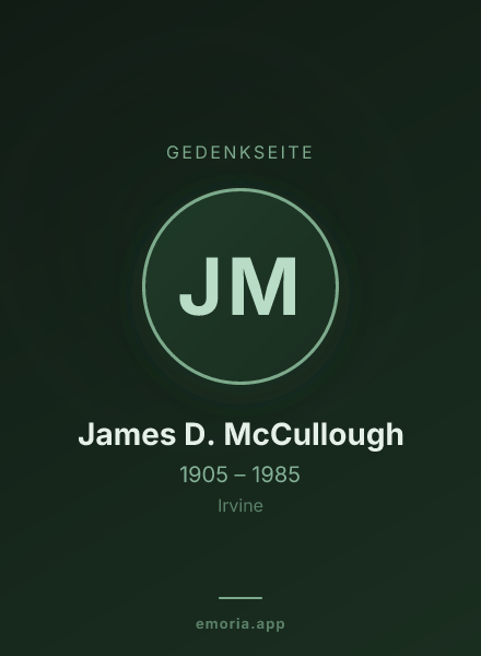 Gedenkportrait von James D. McCullough